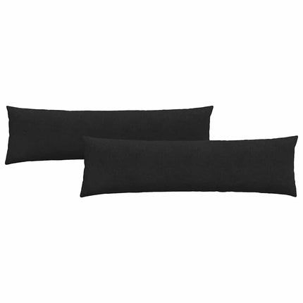 Sofakuddar 2 pcs Svart 145 x 40 cm tyg