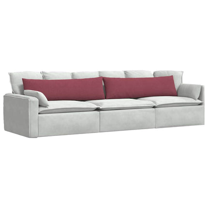 Sofakuddar 2 pcs Vinröd 145 x 40 cm tyg