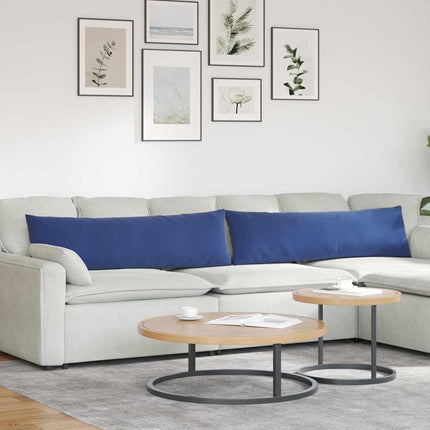 Sofakuddar 2 pcs Polisblå 145 x 40 cm Kordread tyg