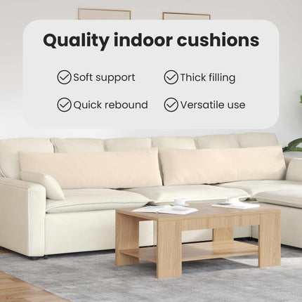 Sofakuddar 2 pcs Beige 145 x 40 cm tyg