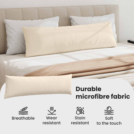 Sofakuddar 2 pcs Beige 145 x 40 cm tyg