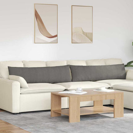 Sofakuddar 2 pcs Ljusgrå 145 x 40 cm Kordread tyg