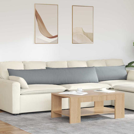 Sofakuddar 2 pcs Ljusgrå 200 x 40 cm tyg