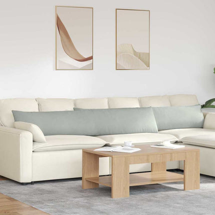 Sofakuddar 2 pcs Ljusgrå 200 x 40 cm Kordread tyg