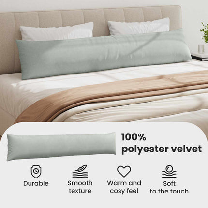 Sofakuddar 2 pcs Ljusgrå 200 x 40 cm Kordread tyg