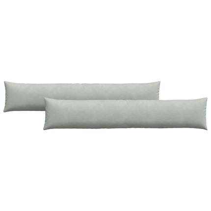 Sofakuddar 2 pcs Ljusgrå 200 x 40 cm Kordread tyg