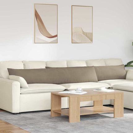 Sofakuddar 2 pcs Taupe 200 x 40 cm tyg