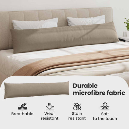 Sofakuddar 2 pcs Taupe 200 x 40 cm tyg