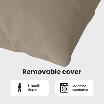 Sofakuddar 2 pcs Taupe 200 x 40 cm tyg