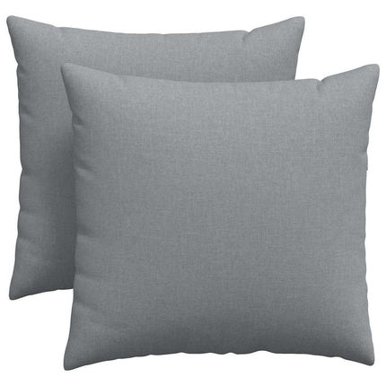 Sofakuddar 2 st tyg Ljusgrå 45 x 45 cm