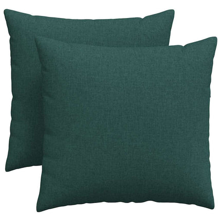Sofakuddar 2 pcs Mörkgrön 45 x 45 cm tyg