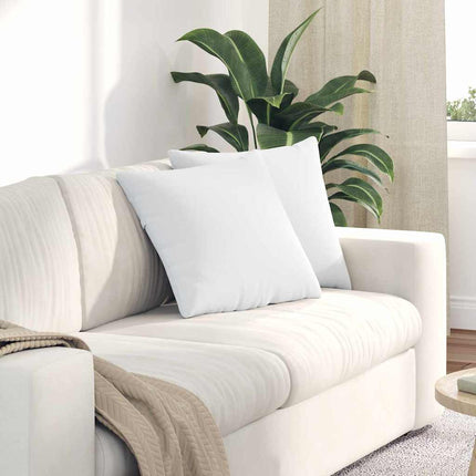 Sofakuddar 2 pcs Vit 45 x 45 cm tyg