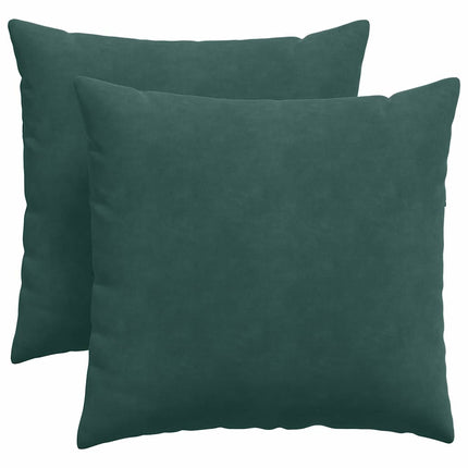Sofakuddar 2 pcs Mörkgrön 45 x 45 cm Kordread tyg