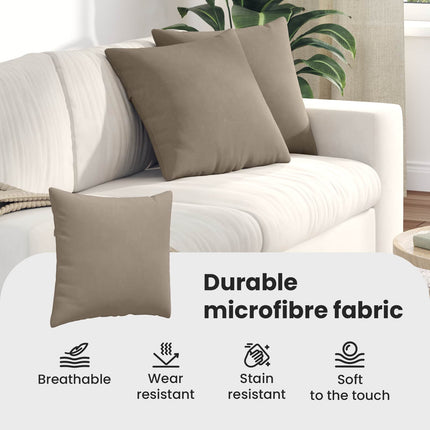Sofakuddar 2 pcs Taupe 45 x 45 cm tyg