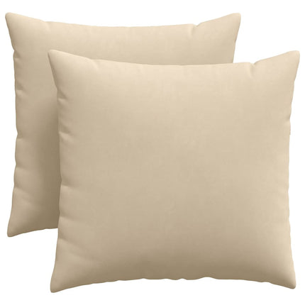 Sofakuddar 2 pcs Kräm 45 x 45 cm tyg