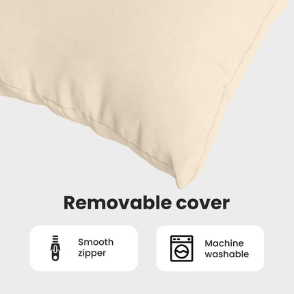 Sofakuddar 2 pcs Beige 45 x 45 cm tyg
