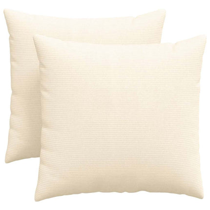 Sofakuddar 2 pcs Kräm 45 x 45 cm Kordread tyg