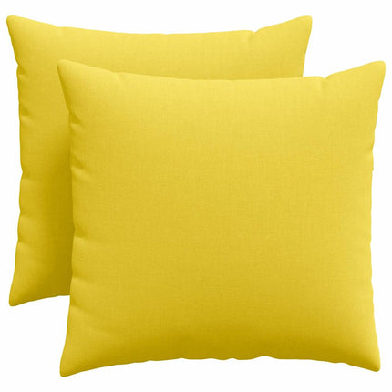 Sofakuddar 2 pcs Ljusgul 50 x 50 cm tyg