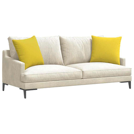 Sofakuddar 2 pcs Ljusgul 50 x 50 cm tyg