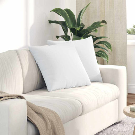 Sofakuddar 2 pcs Vit 50 x 50 cm tyg