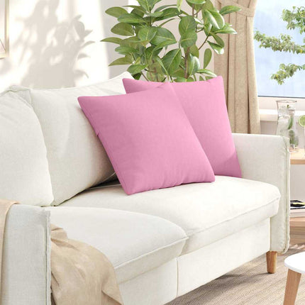 Sofakuddar 2 pcs Rosa 50 x 50 cm tyg