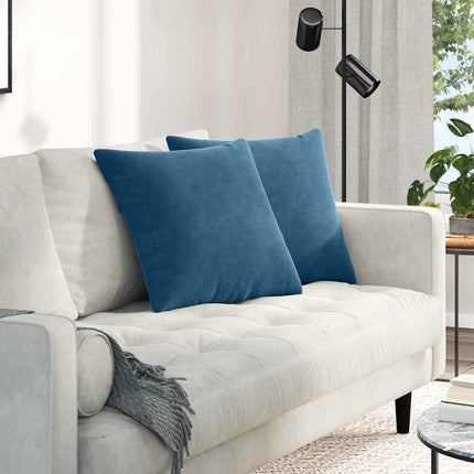Sofakuddar 2 pcs Blå 50 x 50 cm Kordread tyg