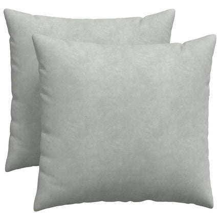 Sofakuddar 2 pcs Ljusgrå 50 x 50 cm Kordread tyg