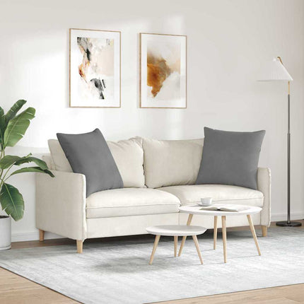 Sofakuddar 2 pcs Mörkgrå 60 x 60 cm tyg
