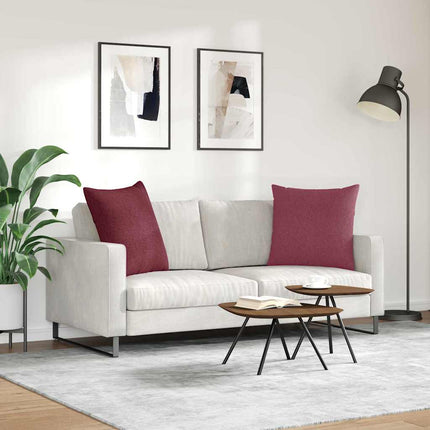 Sofakuddar 2 pcs Vinröd 80 x 80 cm tyg
