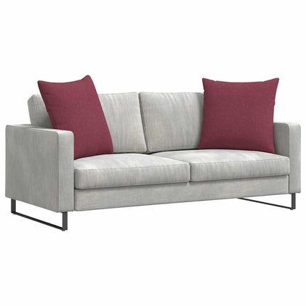 Sofakuddar 2 st tyg Vinröd 80 x 80 cm