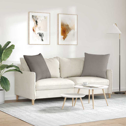 Sofakuddar 2 pcs Taupe 80 x 80 cm tyg