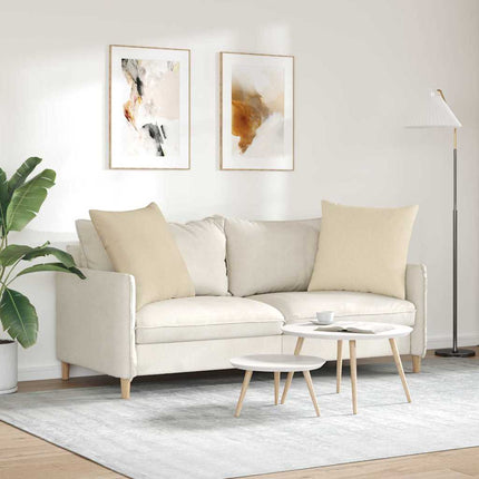 Sofakuddar 2 pcs Kräm 80 x 80 cm tyg