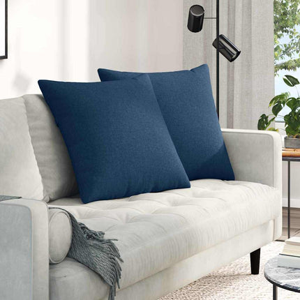 Sofakuddar 2 pcs Blå 80 x 80 cm tyg