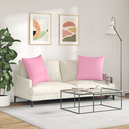 Sofakuddar 2 pcs Rosa 80 x 80 cm tyg