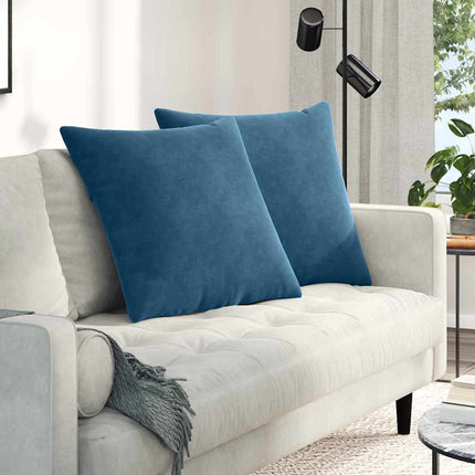 Sofakuddar 2 pcs Blå 80 x 80 cm Kordread tyg