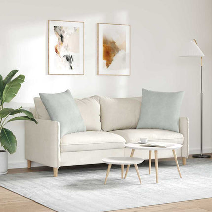 Sofakuddar 2 pcs Ljusgrå 80 x 80 cm Kordread tyg