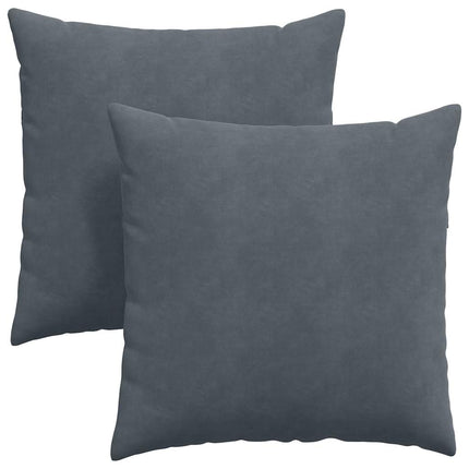 Sofakuddar 2 pcs Mörkgrå 80 x 80 cm Kordread tyg