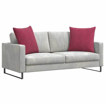 Sofakuddar 2 pcs Vinröd 80 x 80 cm Kordread tyg