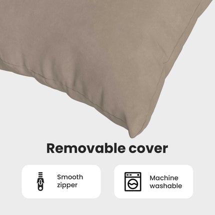 Sofakuddar 2 pcs Taupe 80 x 80 cm tyg