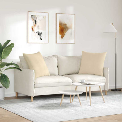 Sofakuddar 2 pcs Kräm 80 x 80 cm tyg