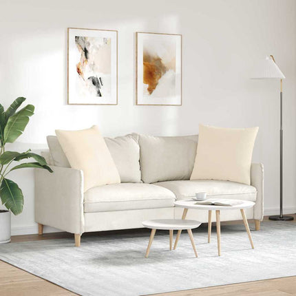 Sofakuddar 2 pcs Beige 80 x 80 cm tyg
