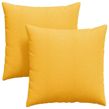 Sofakuddar 2 pcs Ljusgul 80 x 80 cm Kordread tyg