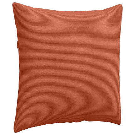 Sofakuddar 2 st Kordread tyg Röd orange 80 x 80 cm