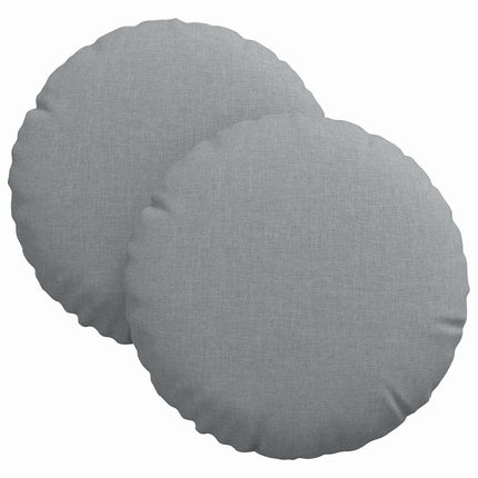 Sittkuddar 2 st tyg Ljusgrå Ø30 x 13 cm