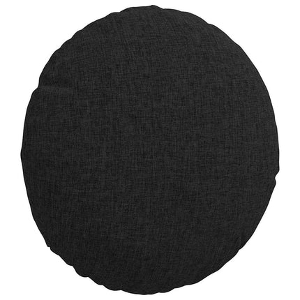 Sittkuddar 2 st tyg Svart Ø30 x 13 cm