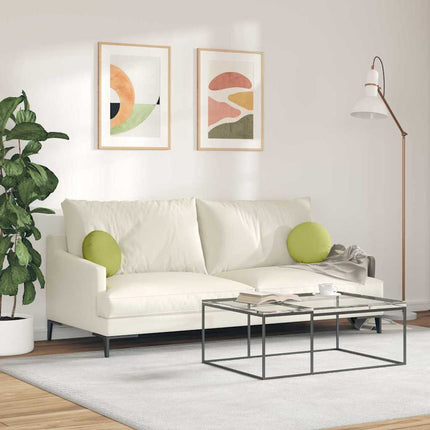 Sittkuddar 2 pcs Ljusgrön Ø30 x 13 cm tyg