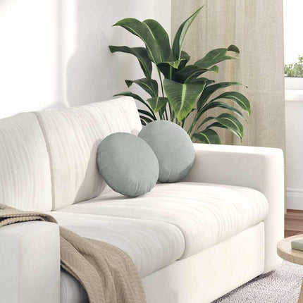 Sittkuddar 2 pcs Ljusgrå Ø30 x 13 cm Sammet