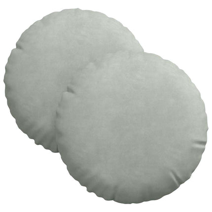 Sittkuddar 2 pcs Ljusgrå Ø30 x 13 cm Sammet