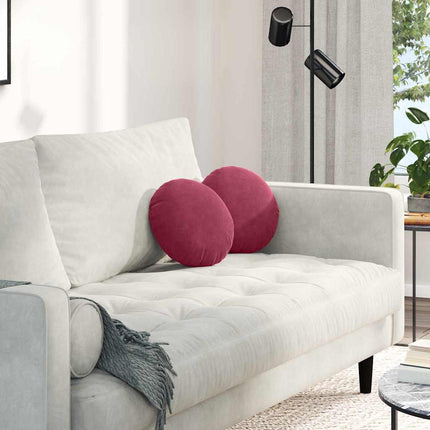 Sittkuddar 2 pcs Vinröd Ø30 x 13 cm Sammet