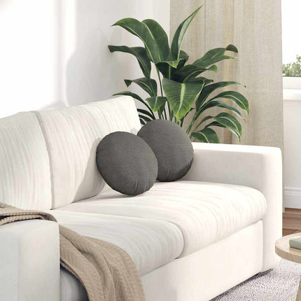 Sittkuddar 2 pcs Ljusgrå Ø30 x 13 cm Kordread tyg